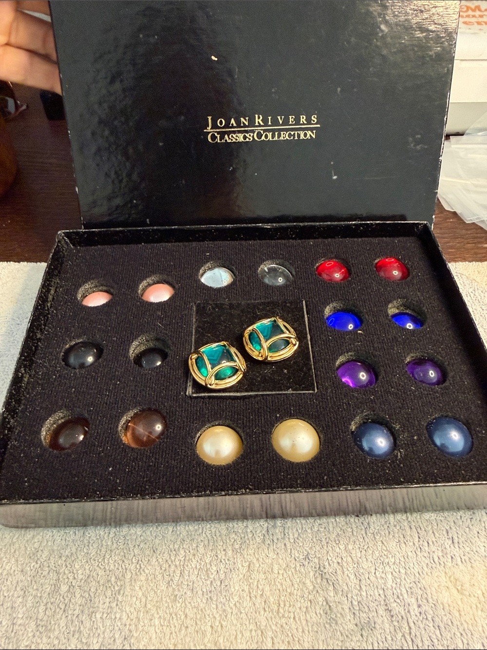 Vintage Joan Rivers Collection Pierced Gold Statement Earrings
